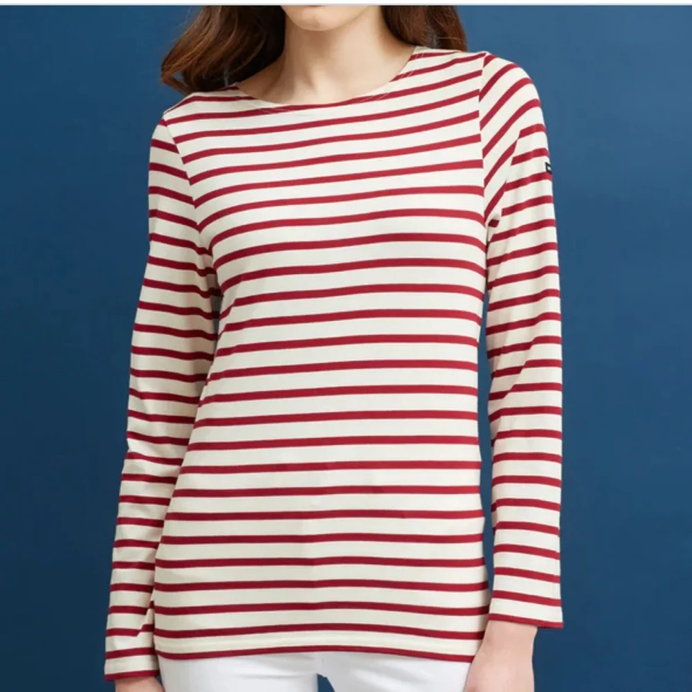 SAINT JAMES Authentic Breton Long Sleeves T-Shirt - Red&White M doen KULE style - Picture 2 of 12